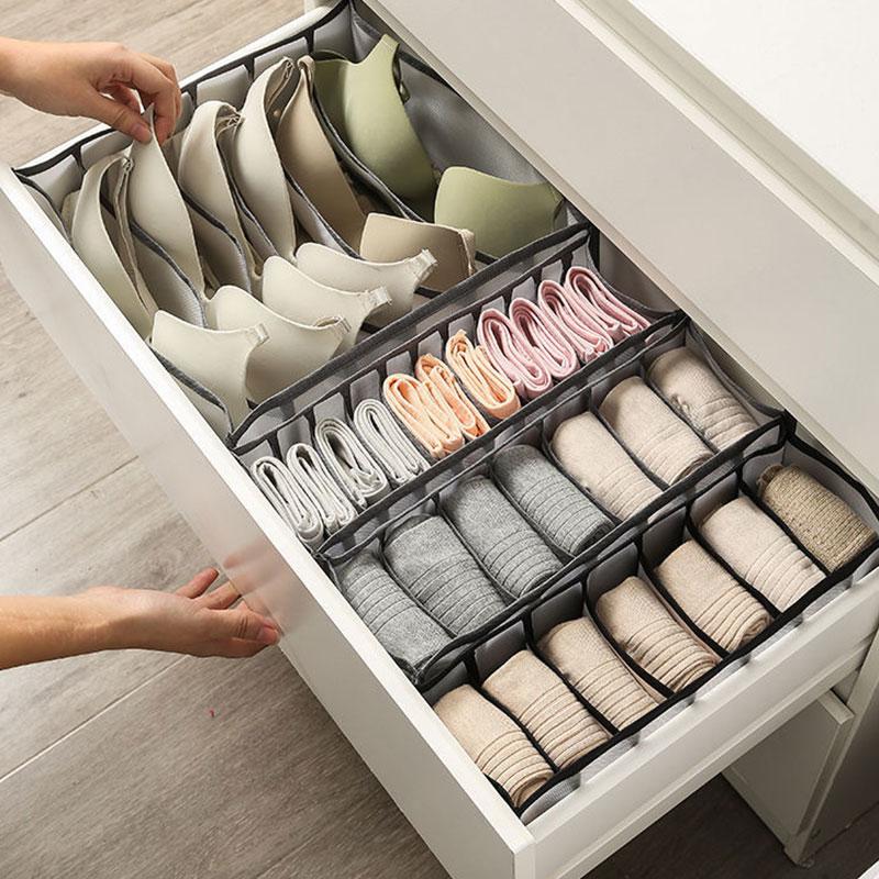 24 Grids Underwear Storage Box Closet Storage Box Drawer Storage Bra Socks Panties Storage Box Dormitory Underwear Classification Box