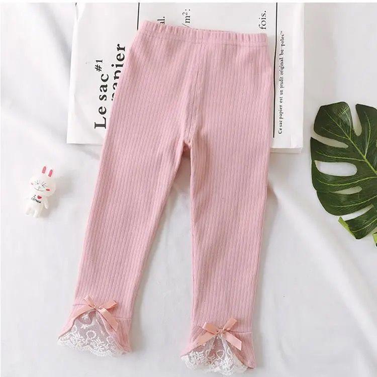 4 To 8 Years Spring Autum Cute Girl Trousers High Quality Cotton Girls' Leggings Soft Knitted Pants for Children's Legging