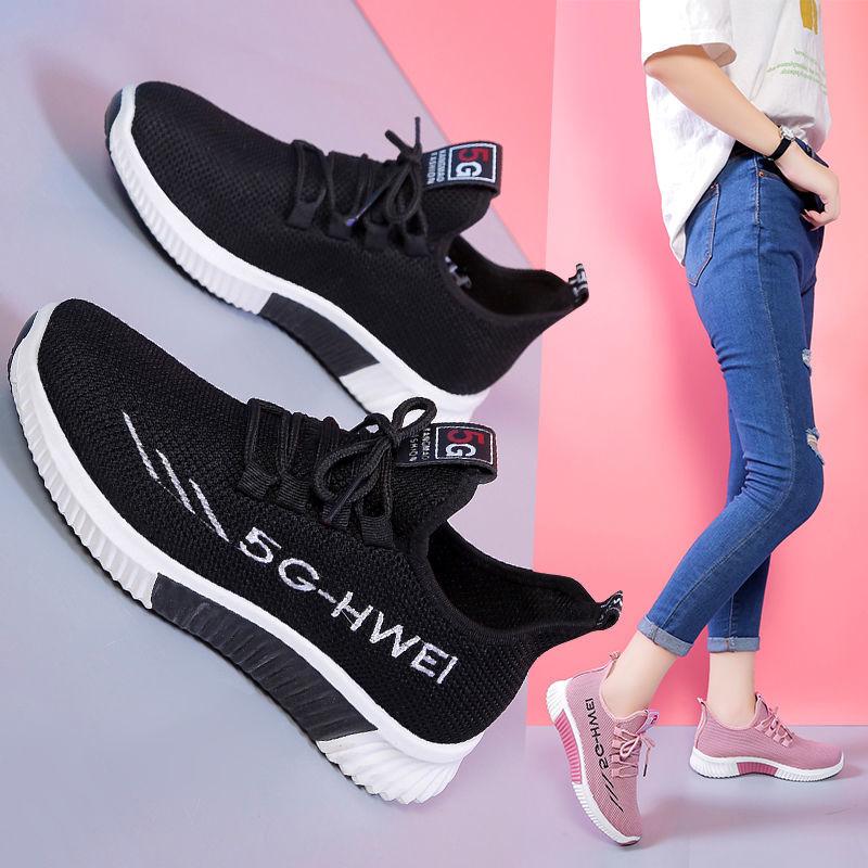 Women's Shoes Casual All-match Mesh Student Breathable Comfortable Women's Shoes Soft Bottom Non-slip Sports Running Shoes