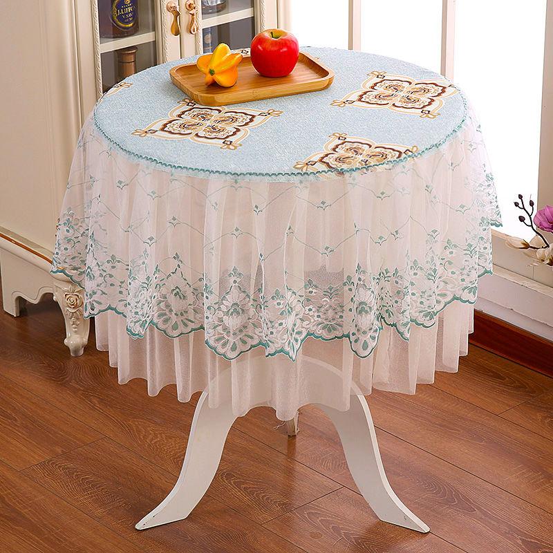 European-style Lace Round Tablecloth Household All-inclusive Round Coffee Table Cover Towel Cover Cloth Round Table Cloth Cushion Cover Tablecloth