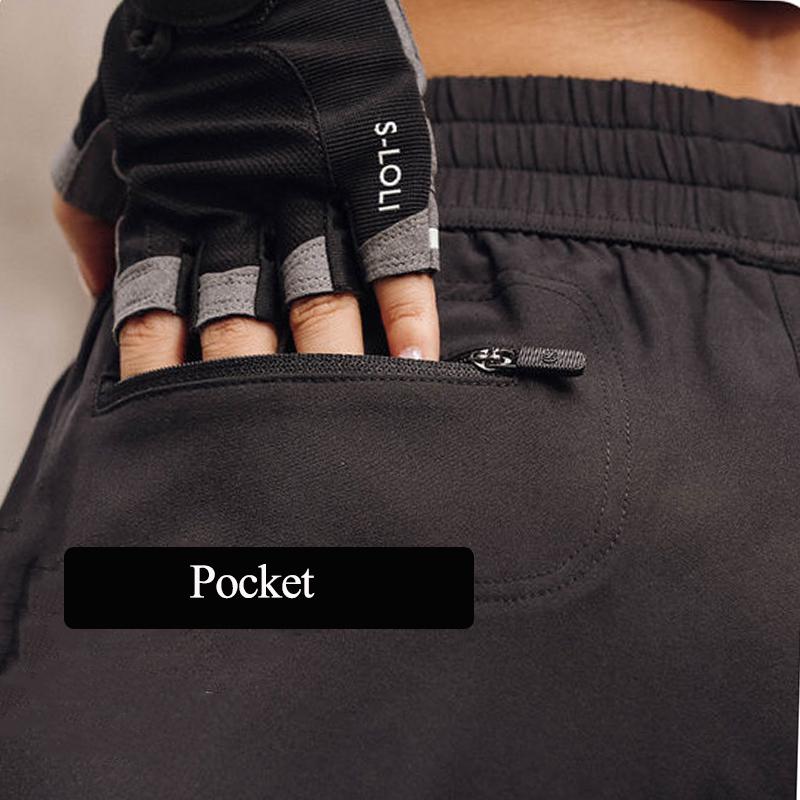 WTEMPO Comfortable Elastic Waist Sports Shorts Women's  Casual Pants Student Big Pocket Gym Stadium Playground Fitness