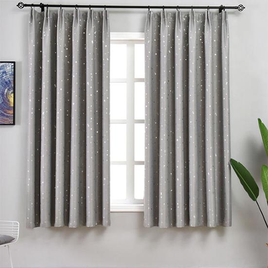 2Pcs/Set Roman Modern Semi-Blackout Curtain Embroidered Dream Star Curtains Kitchen Window Bedroom Curtains Home Decoration