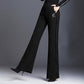 Wide Leg Pants Female Autumn Winter Knit Bell Bottom Pants High Waist Slim Straight Sweater Trousers