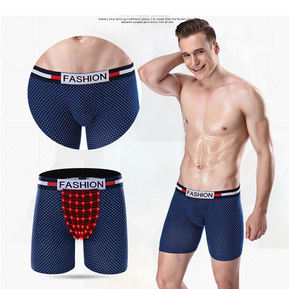 4pcs/lot Men's Exercise Extended Printing Cotton Boxers Running Leg Proof Five Minutes Boxers