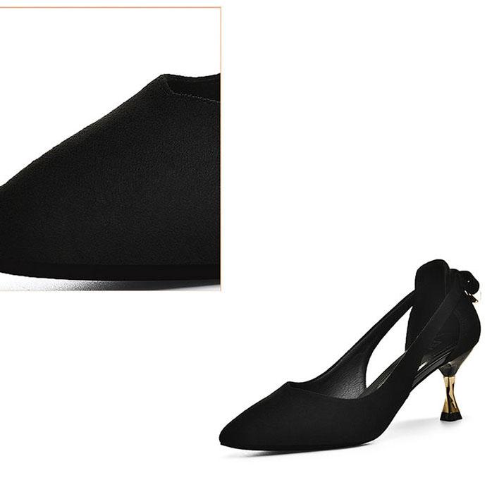 Spring Summer Mid-heel Sandals Women's Large Size Shoes Female Stiletto All-match Work Shoes Ladies Pointed Toe Single Sandals