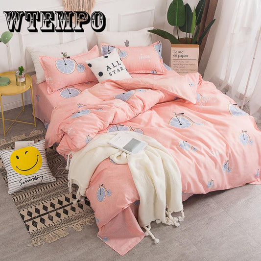 Bedding Flamingo Pattern 3pcs Bedding Set Bed Linings Duvet Cover+ Pillowcases Cover Set