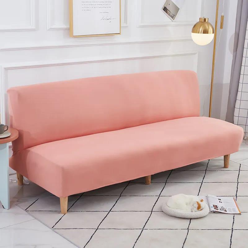 Armless Sofa Bed Covers Elastic Stretch Futon Slipcover Loveseat Couch Protector Home Decor