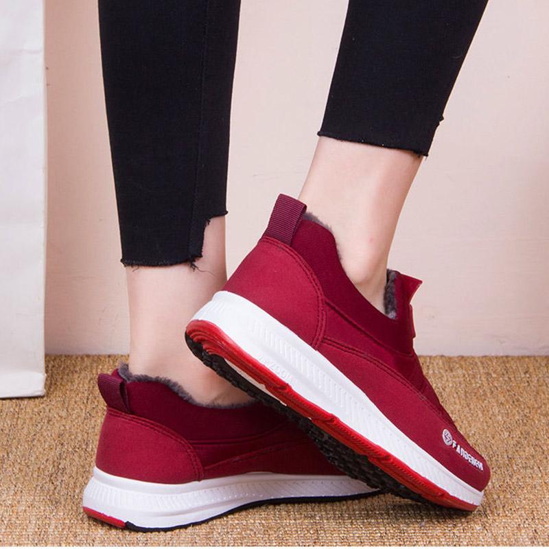 Casual Shoes Winter Boot Men's Fashion Warm Slip on Round Toe Short Ankle Shoes Cotton