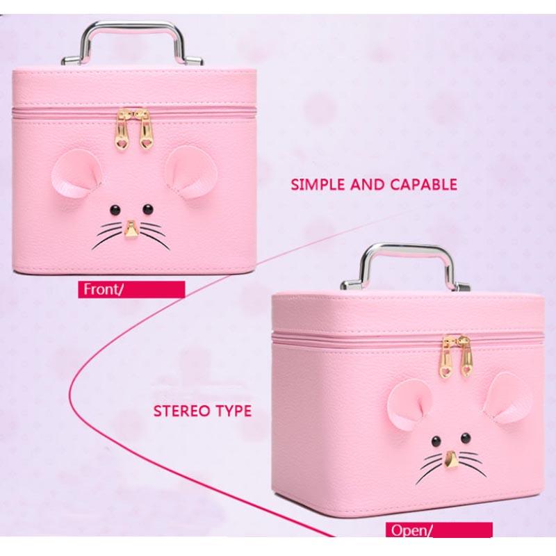 Cosmetic Bag Cute Size Cosmetic Storage Box Portable Portable Cosmetic Case Large Capacity