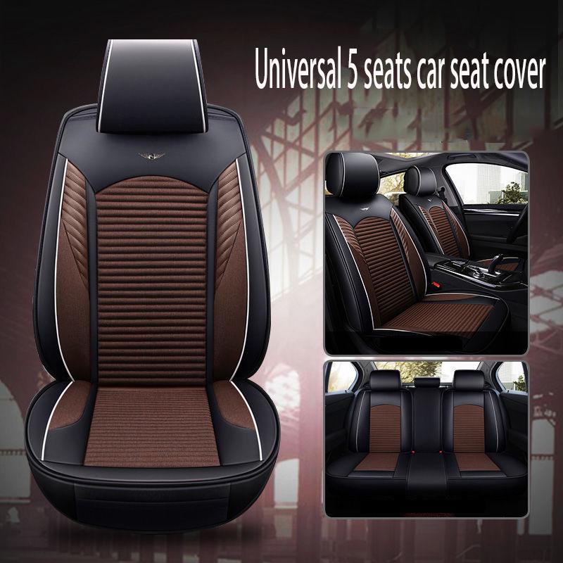 Universal Car seat cover Waterproof Car Seat Cover Universal 5 set Auto Seat Cushion Leather 5 seats