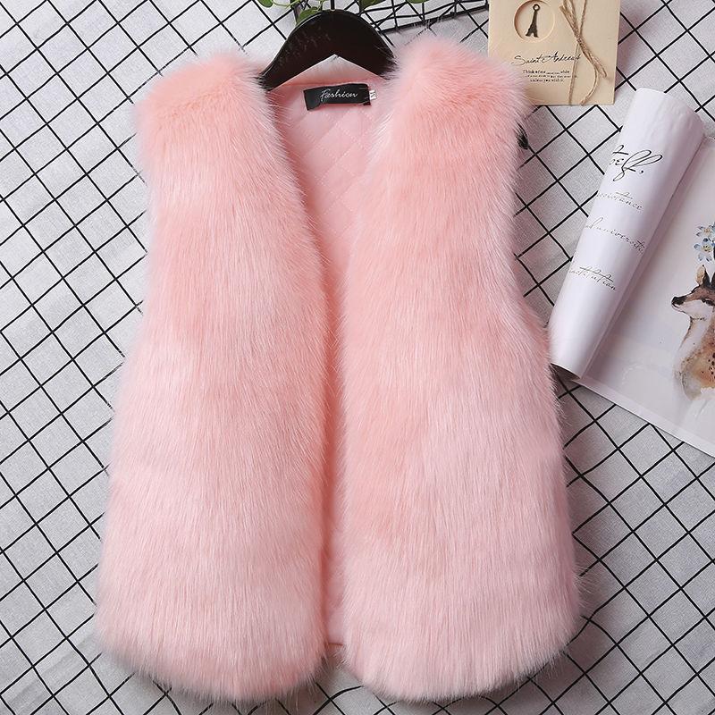 Autumn and Winter Short Fur Vest Imitation Fox Fur Thick Warm Vest Fashion All-match Female Jacket