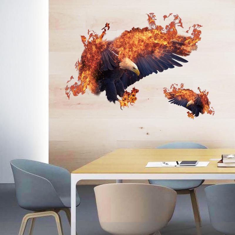 Flame Eagle personality bedroom living room porch office restaurant decorative wall stickers custom