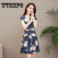 Summer Korean Chiffon Women Dress Elegant Ladies Vintage Short  Dress Boho Floral