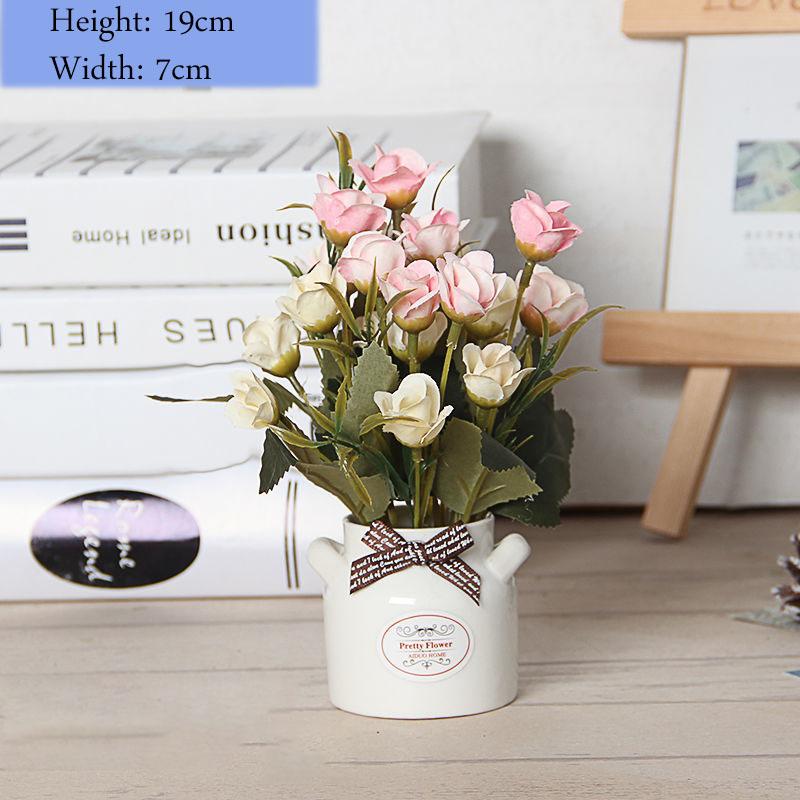 Ceramic Vase Fake Flower Flower Potted Plant Set Ornaments Home Decoration Ornaments