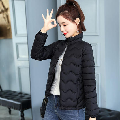 2021 Padded Jacket Women Short Light and Thin Winter Korean Style Slim Small Padded Jacket Plus Size Ladies Padded Jacket