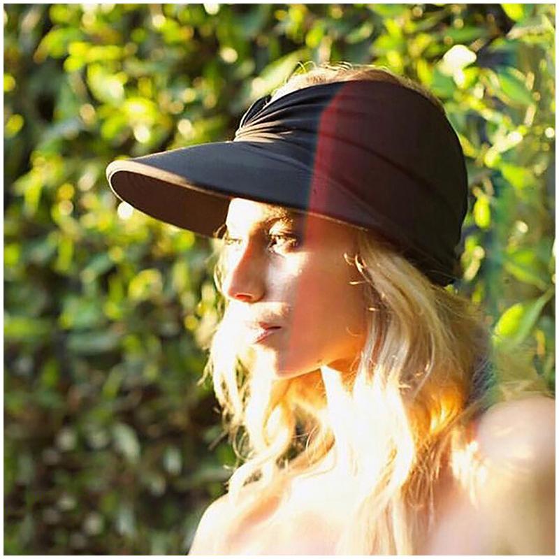 Flexible Adult Hat for Women Anti-UV Wide Brim Visor Hat Easy To Carry Travel Caps Fashion Beach Summer Sun Protection Hats