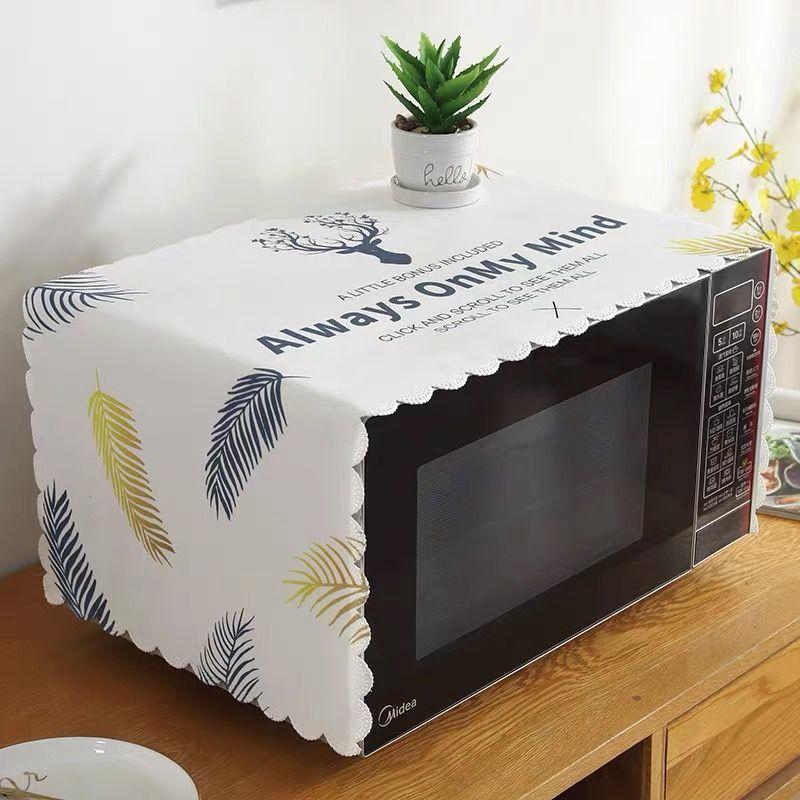 Oven Cover Oil-proof and Waterproof Fabric Microwave Oven Dust Cover Microwave Oven Curtain Micro TV Cover Refrigerator Dust Cover