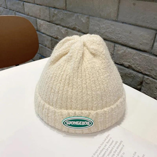 Children's Wool Hat Autumn and Winter Warm Girl's Children's Ear Protection Knitted Hat New Pullover Cute Baby Parent-child Hat