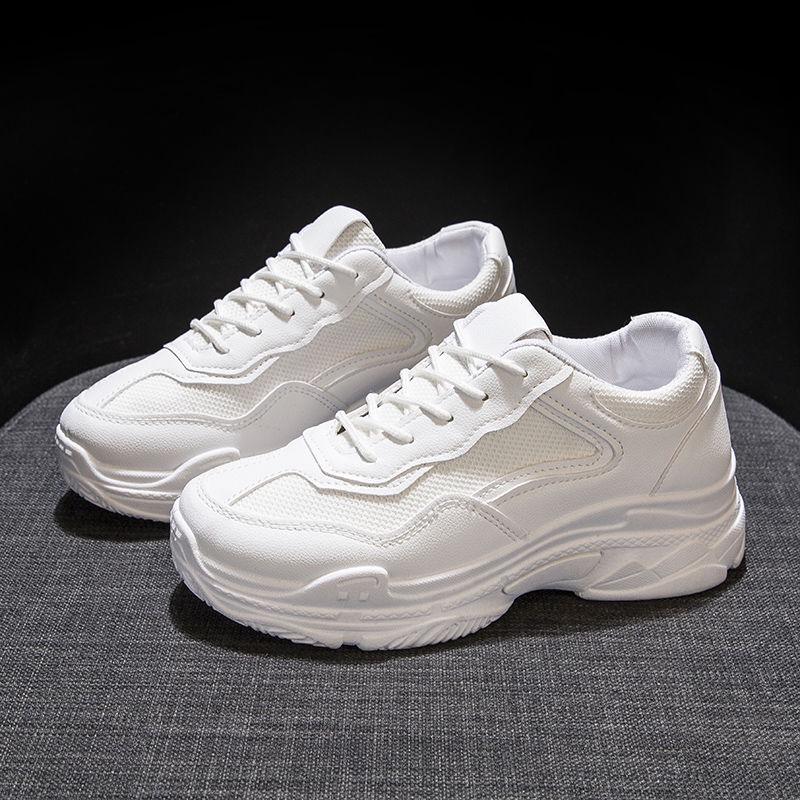 Women Casual Shoes Suede Leather Platform Shoes Women Sneakers Ladies White Trainers Chaussure Femme