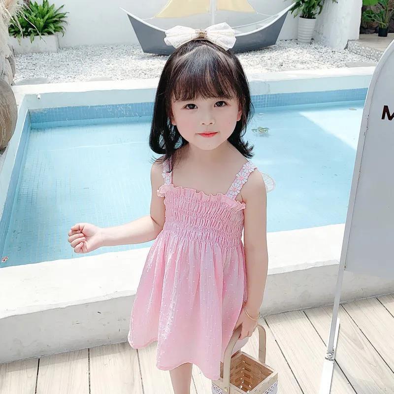 Children's Dress Girls Cute Princess Dress Dream Elf Dress Butterfly Decoration Suspender A-line Skirt Fabric Light and Breathable