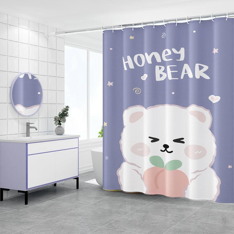 Bathroom Shower Curtain, Waterproof Cloth Partition Curtain, Mildew-proof Hanging Curtain, Bedroom Curtain, Bathroom Waterproof Curtain