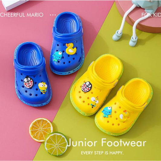 Children Cartoon Cave Shoes  Beach Summer Children's Slippers Antiskid Soft Bottom  Little Bee EVA Rubber Plastic Baby Sandals Slippers