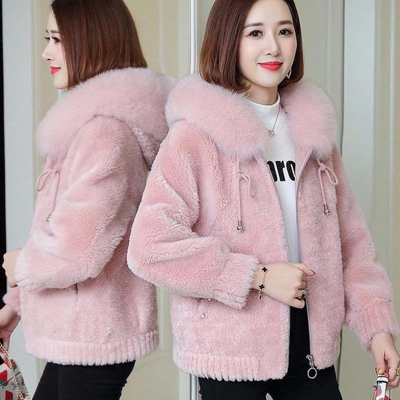 Autumn and Winter Long-sleeved Cardigan Jacket Mid-length Style Thick Hooded Sweater Fashion