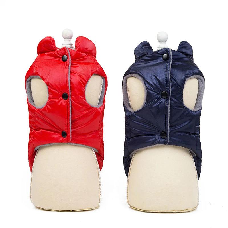 Dog Coats Jackets Soft Winter Pets Dogs Clothing Puppy Warm Thick Cotton Jumpsuit Doggy Vest Coat Outerwear Cheer Casual Hoodies for Small Dogs