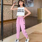 Children's PantsGirls' Summer Thin Anti Mosquito Pants Love Loose Casual Pants Leggings Sunscreen Quick Drying Pants