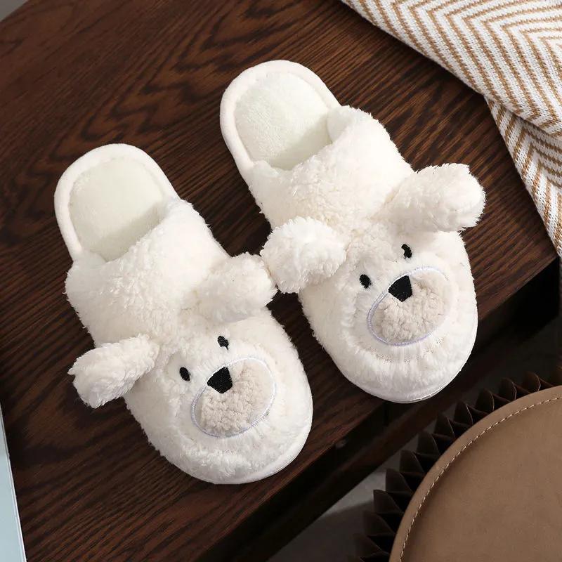 Winter Women Warm Indoor Slippers Ladies Fashion Cute Pink Pig Shoes Women's Soft Short Furry Plush Home Floor Slipper