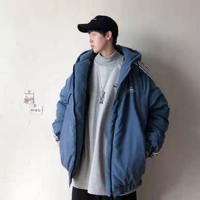 Bread Clothes Men's Winter Hooded Cotton-padded Clothes Student Youth Fashion Trend Loose Thick Warm Cotton Clothes