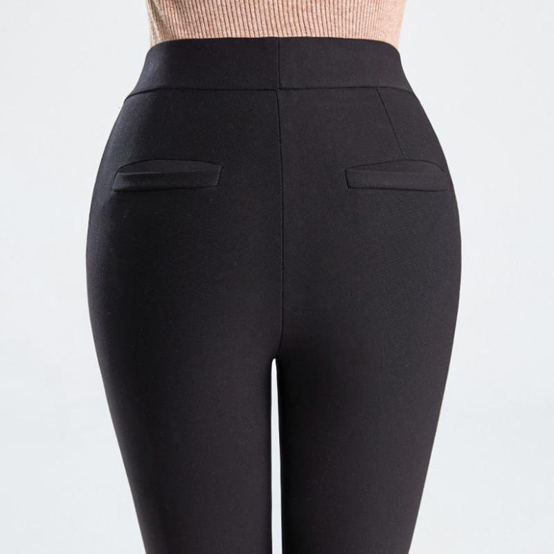 Yunduo Lamb Velvet Leggings Women's Autumn and Winter Models Wear High Waist Slimming Warm Pants Thick and Velvet All-match Pants