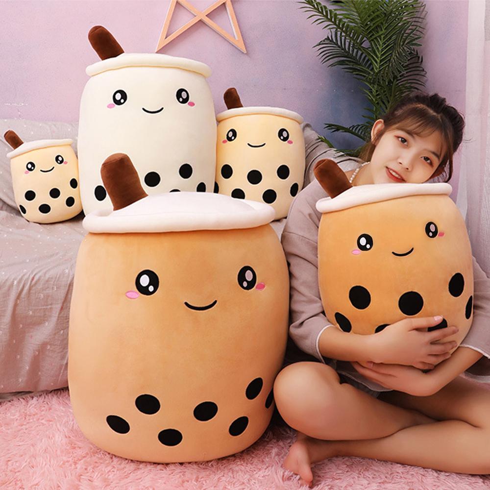 Bubble Milk Tea Boba Cup Soft Stuffed Plush Pillow Cushion Kawaii Cute Toys Gift