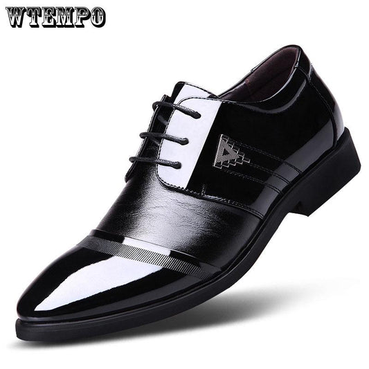 Casual Shoes British Men Breathable Leather Fashion Men Pointed Toe Flat