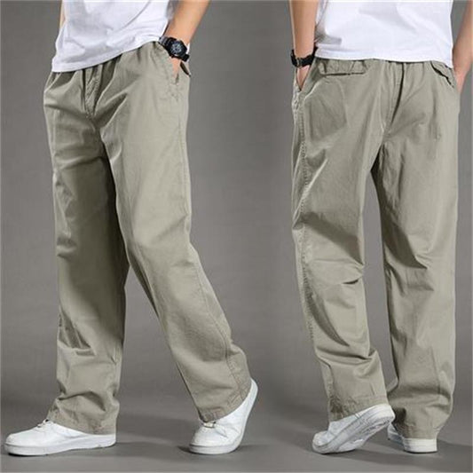 New Wide-leg Pants Multi-pockets Casual Pants Summer Large Size Straight Casual Pants Men's Outdoor Loose Version of Sports Pants