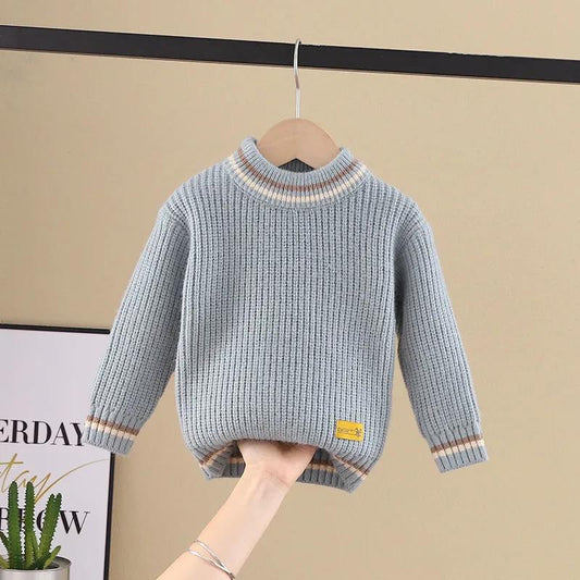 Autumn and Winter Children's Sweater Boys Thick Sweater Sweater Pullover Sweater Girls Round Neck Bottoming Shirt