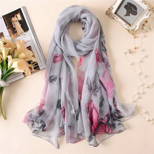 Women Scarf Printing Long Chiffon Soft Wrap Scarf Ladies Shawl Scarves Abrigos Accesorios