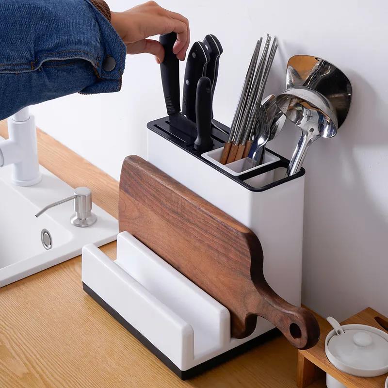 Kitchen Multi-function Tool Storage Rack Spoon Pot Cover Tableware Storage Box