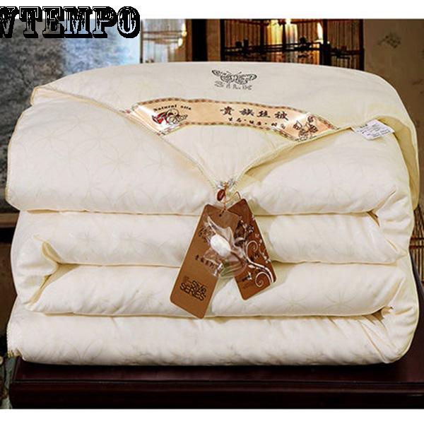 Silk Cotton Quilt Fashion Home Supplies Thick Silk Quilt Winter Double Warm Bedding Comfort