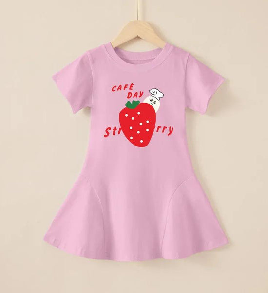 Girls' Summer Short-sleeved Dress Cotton Princess Dress Fashion All-match Dress Chinese Style Baby Costume