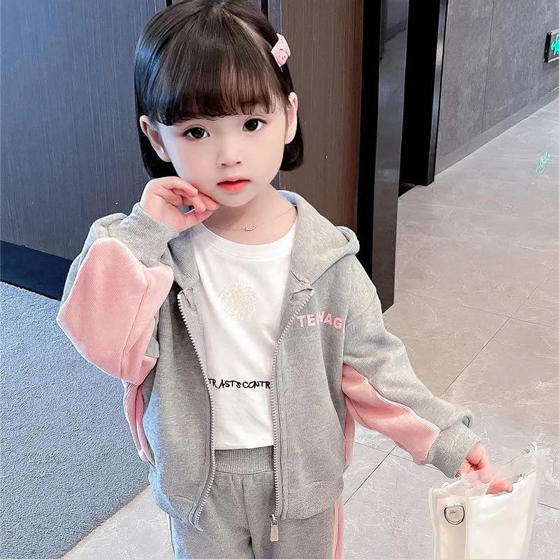 Girls and Boys Spring and Autumn Clothing Suits Children's Sports and Leisure Clothing Two-piece Sportswear Sets