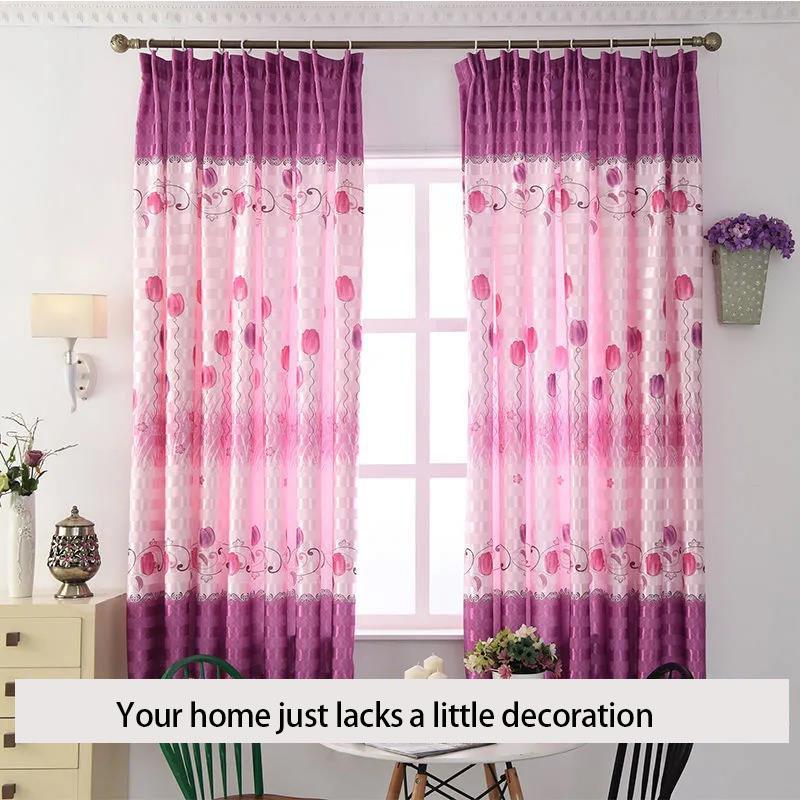 Modern Minimalist Shade and Heat Insulation Finished Short Curtains for Living Room and Bedroom Bay Window Blackout Curtains