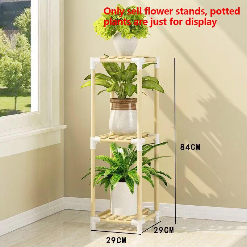 Solid Wood Flower Stand DIY Splicing Shelf Potted Flower Display Rack Now Style Furniture  for Family