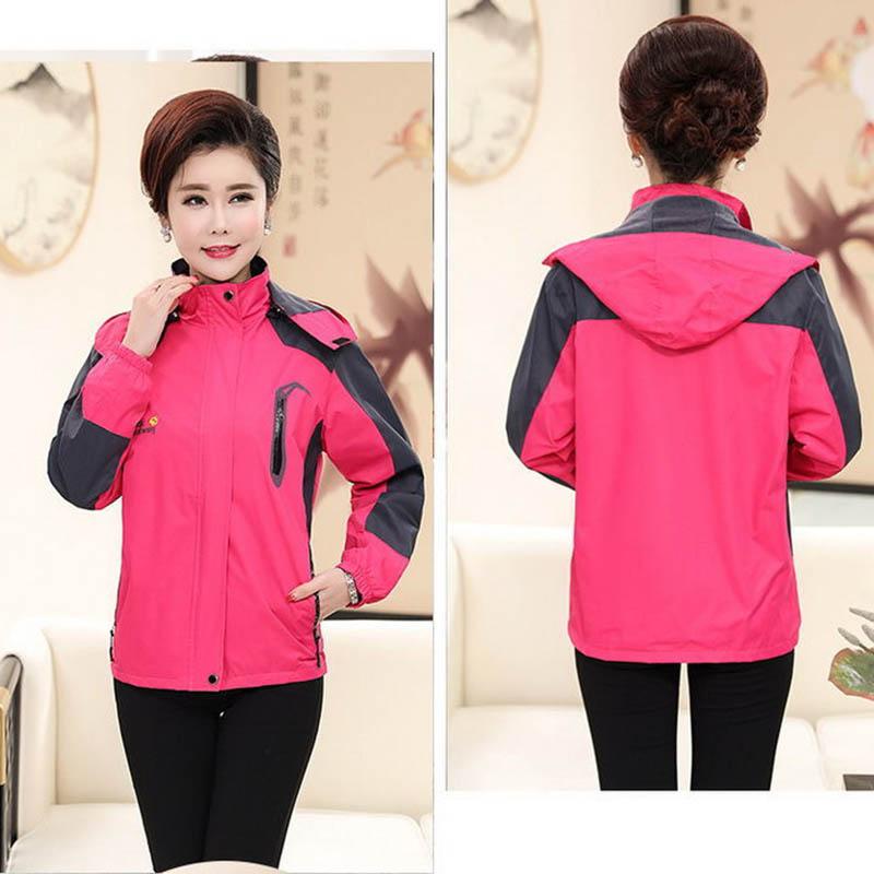 Spring and Autumn Thin Jacket Jacket Women Outdoor Sportswear Middle-aged Women's Overalls Loose Leisure Travel Windbreaker