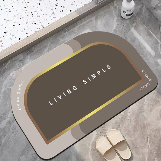 Soft Silicone Algae Water Absorbent Bathroom Floor Mat Toilet Foot Pad To Enter The Door Carpet Mat Toilet Non-slip Pad 40*60cm/50*80cm