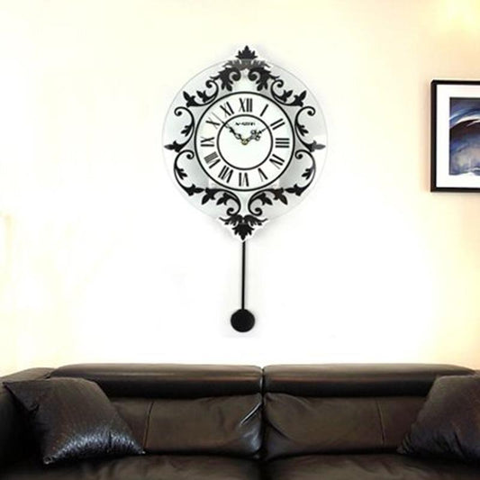 Modern Decoration European Style Roman Mute Swing Wall Clock Fashion Creative Clocks Living Room Bedroom Wall Watch Personality Clock