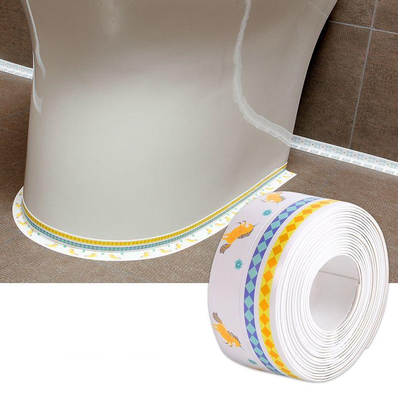 Bathroom Tape Kitchen Mildew Waterproof and Oil Repellent Sticker Sink Toilet Sticker Wall Corner Sticker Waterproof and Mildew Resistant Full Glue