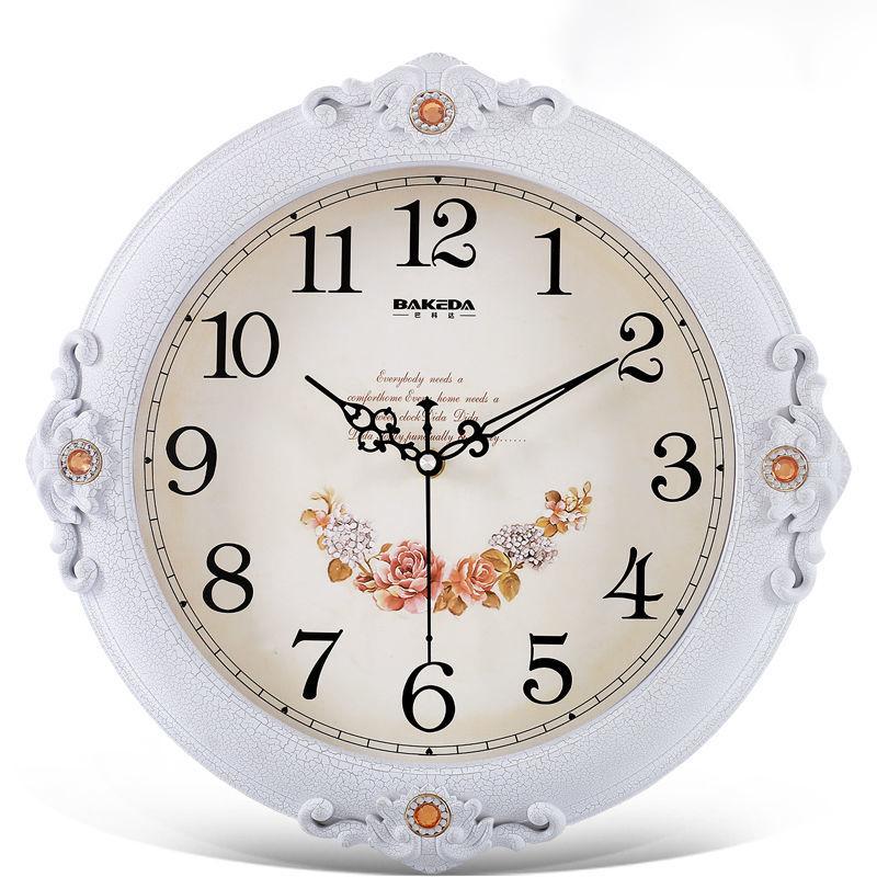 Modern Living Room Mute Wall Clock Fashion Creative Clock Personality Garden Big Clock European Style Wall Watch Household Quartz Clock