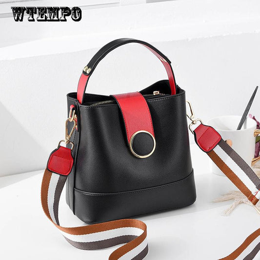 Brand Women's Bag Casual Temperament Trend Wild Wide Shoulder Strap Messenger Bag Handbag