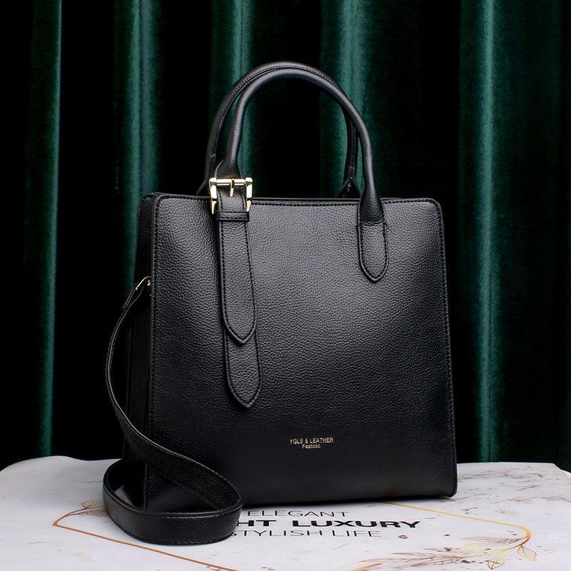 Large-capacity Genuine Leather Handbag Women's Casual Trend Fashion Ladies Bag Cowhide Soft Leather Mother Bag Messenger Bag